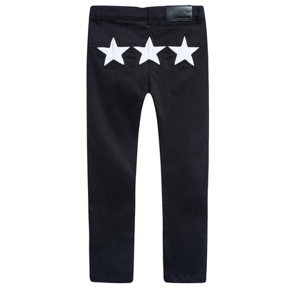 Girls Black Cotton "Star" Jeans