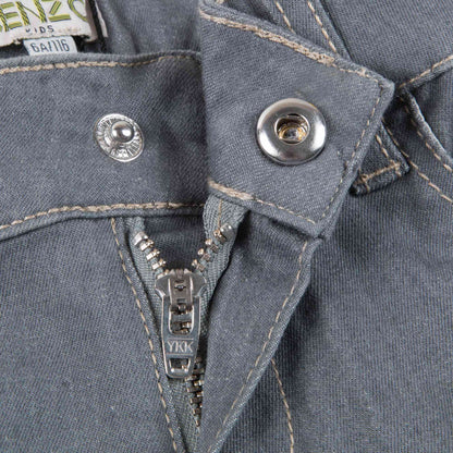 Girls Light Grey Cotton Jeans
