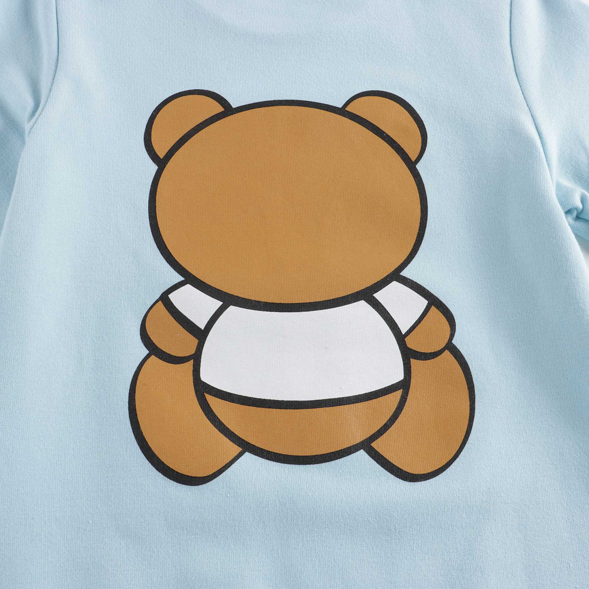 男婴蓝色Logo棉连体衣