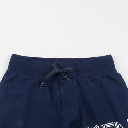 Boys Navy Logo Cotton Trosers