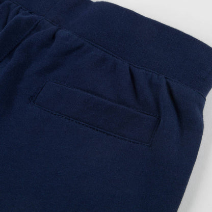 Boys Navy Logo Cotton Trosers