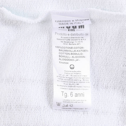 Boys & Girls White Cotton Sweatshirt