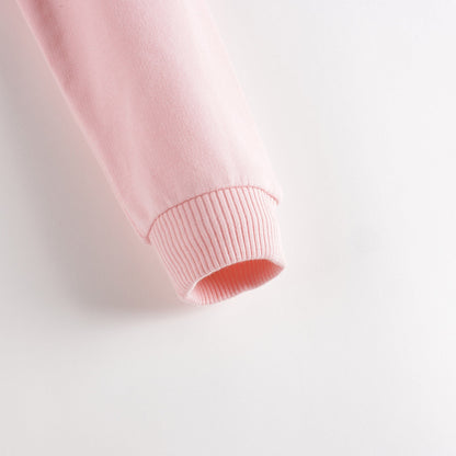 女婴粉色Logo棉连体衣