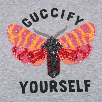 Girls Light Grey Yourself Sweatshirt