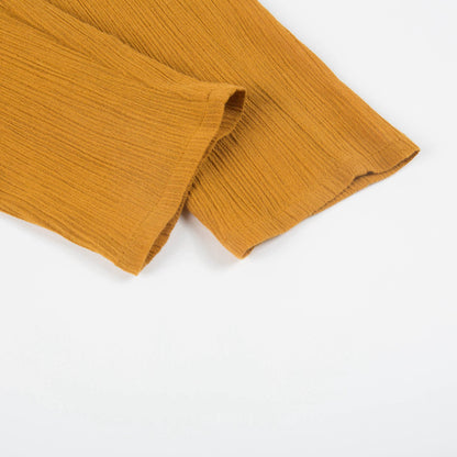 Girls Cognac "Cotton Crepe" Trousers