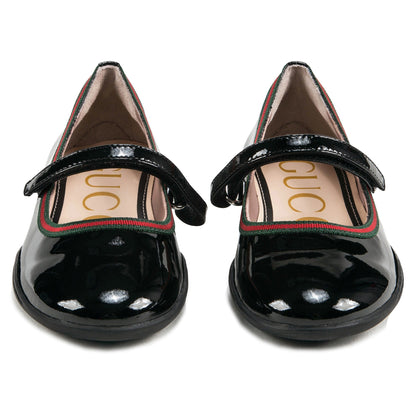 Girls Bright Black Shoes