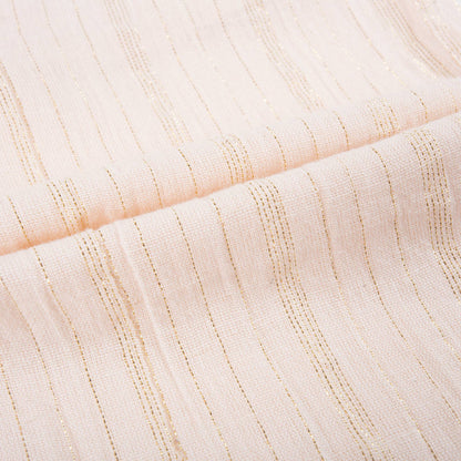 Girls Light Pink "Gold Lurex Stripes" Trousers