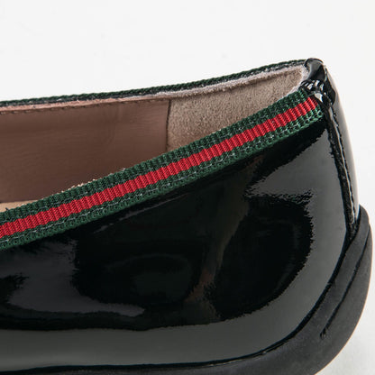 Girls Bright Black Shoes
