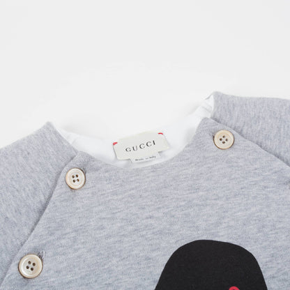 Baby Grey Cat Printed Dress
