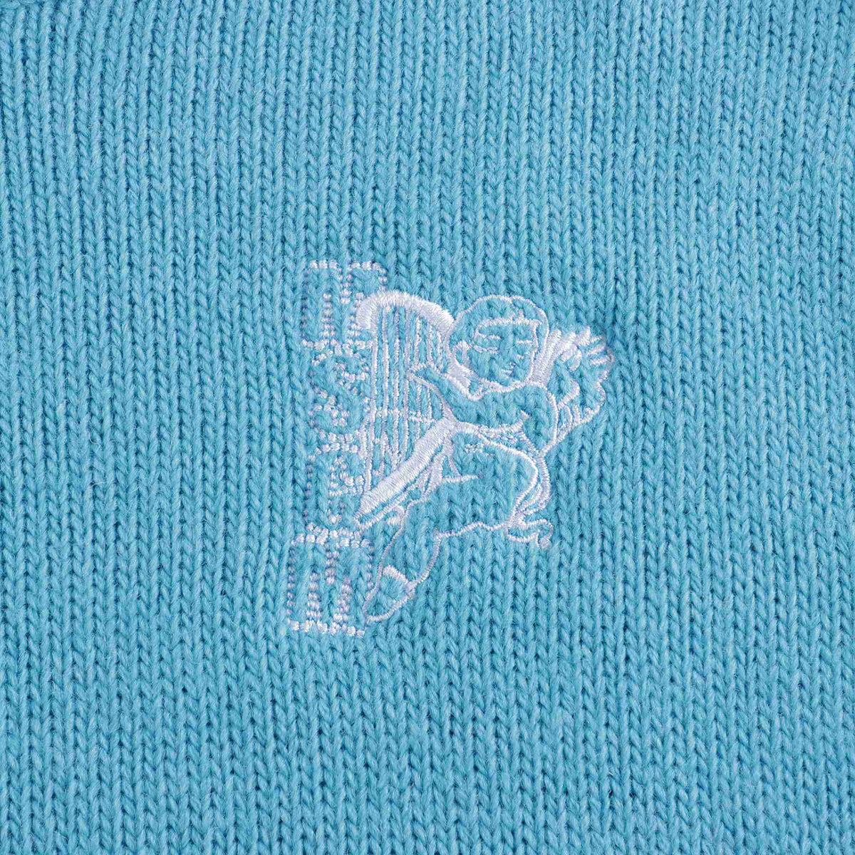 女童蓝色Logo毛衣