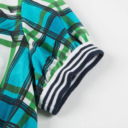 Girls Aqua Blue Mulberry Silk Dress