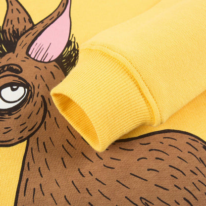 Girls Yellow Donkey Organic Cotton Sweatshirt