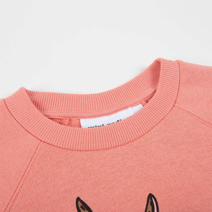 Girls Pink Donkey Organic Cotton Sweatshirt