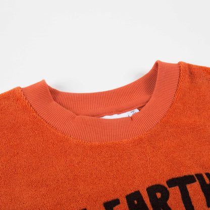 Girls Orange Organic Cotton Sweatshirt