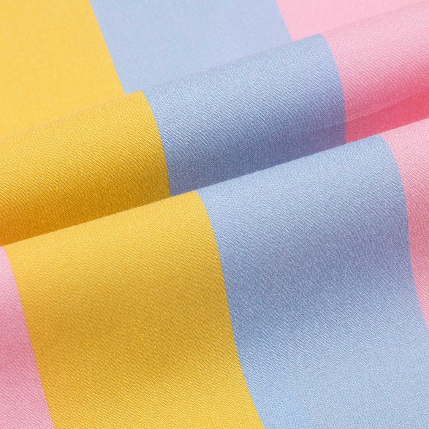 Girls Color Striped Square Neck Cotton Woven Dress