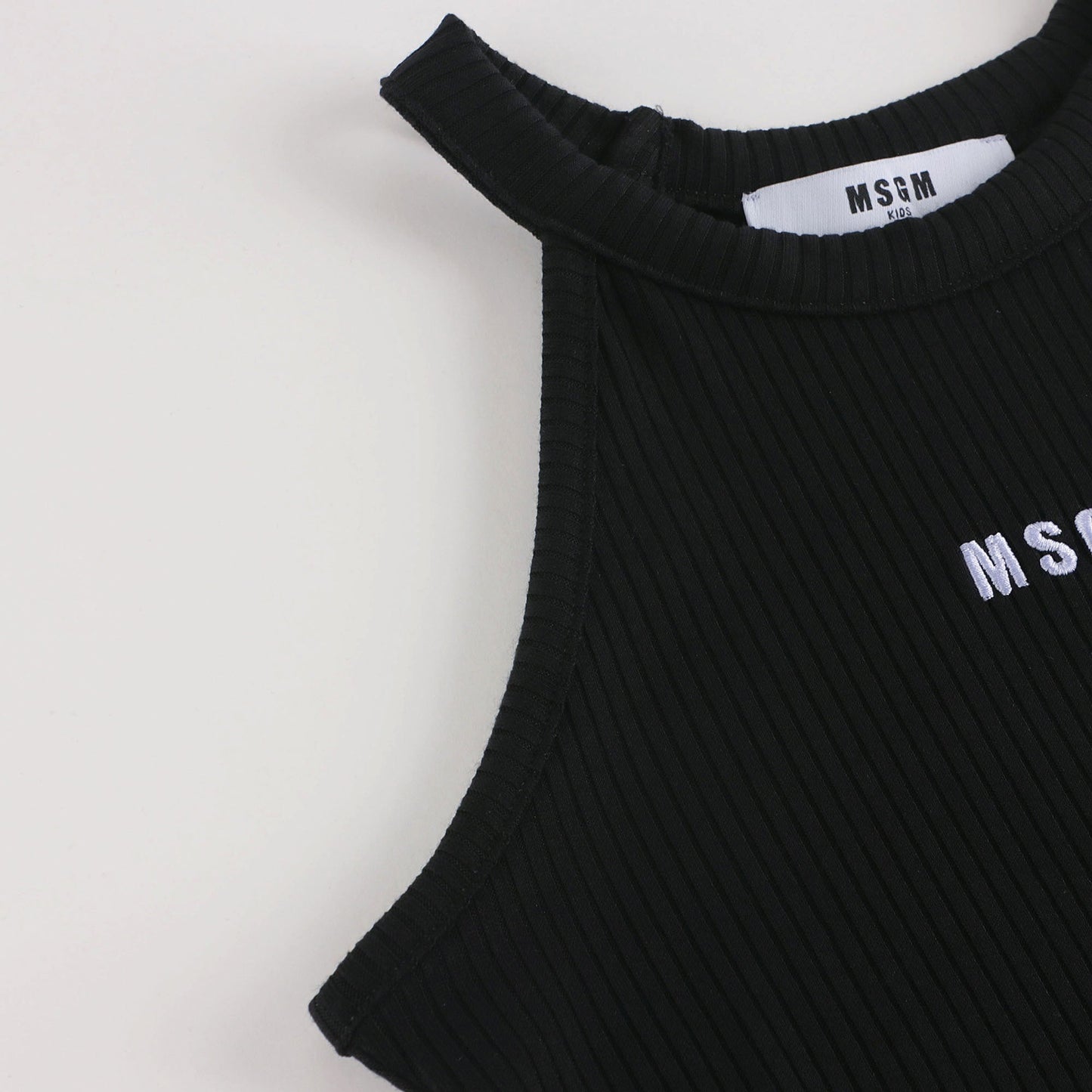 女童黑色Logo吊带背心