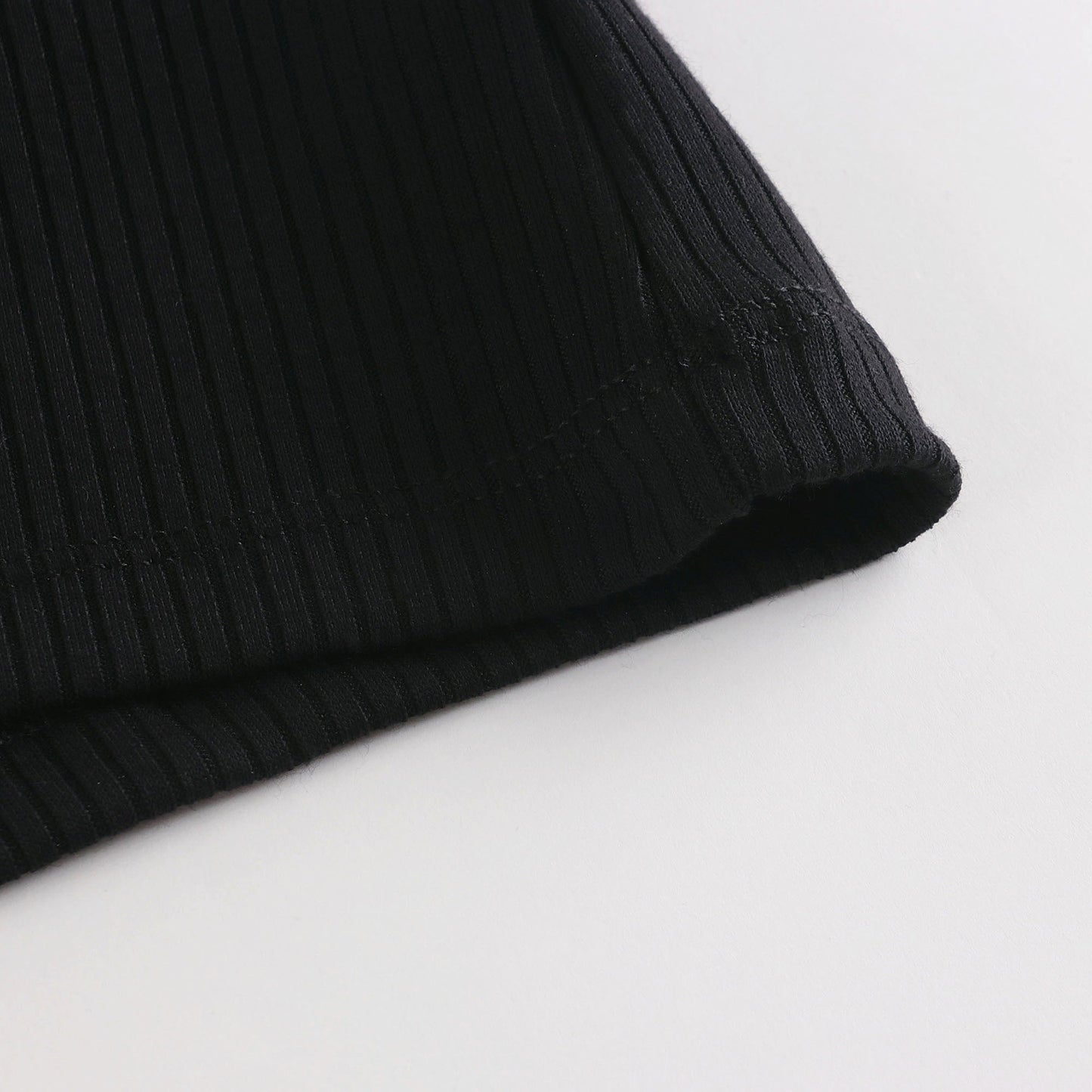 女童黑色Logo吊带背心