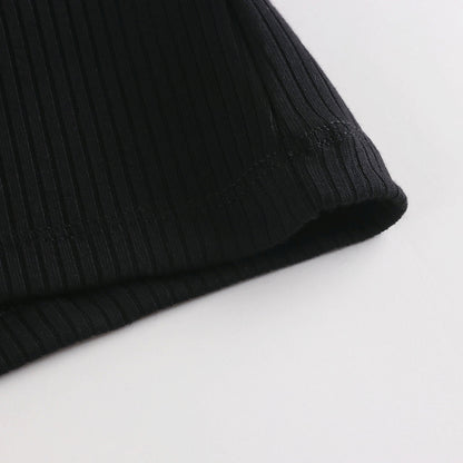 女童黑色Logo吊带背心