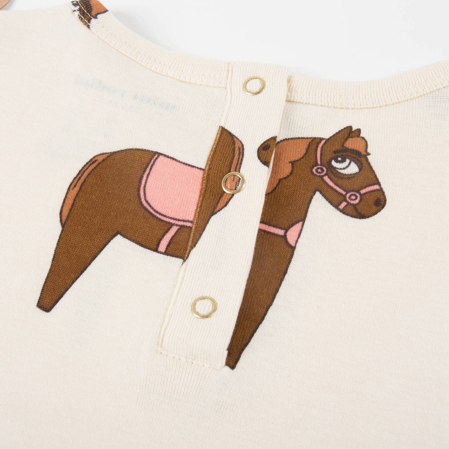 Girls Beige Donkey Organic Cotton Dress