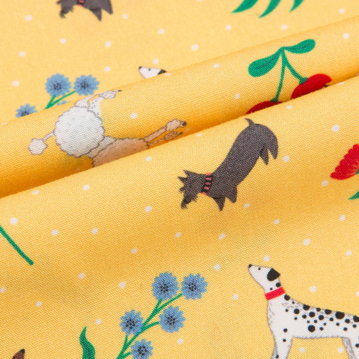 Girls Yellow Hand Collar Cotton Woven Dress