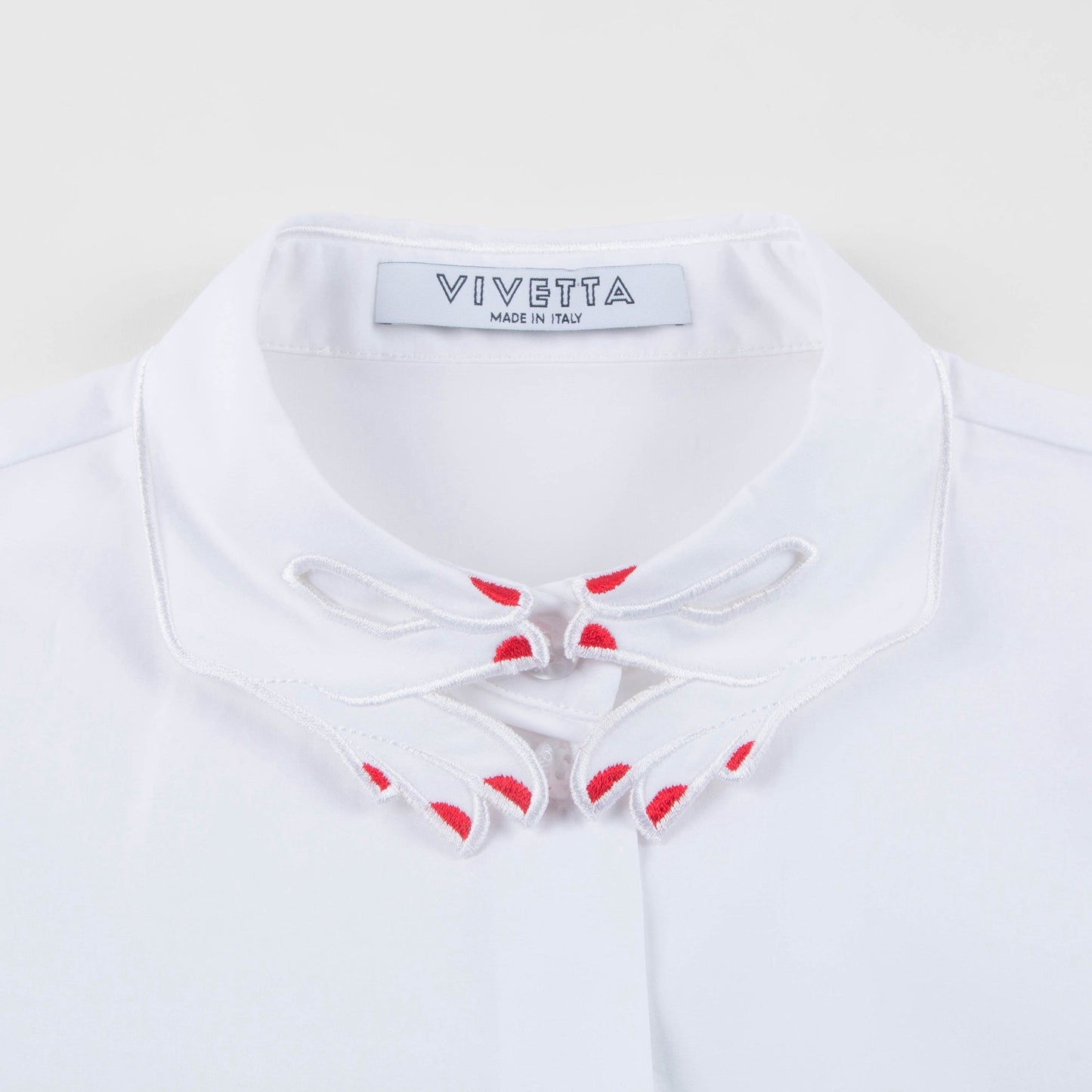 Girls White Hand Collar Cotton Dress