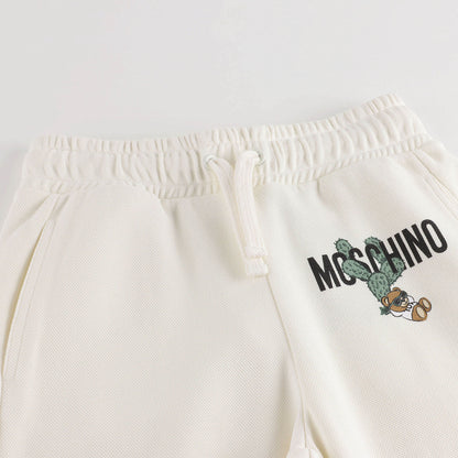 儿童奶油白棉长裤