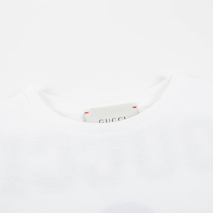 Girls White Cotton T-shirt