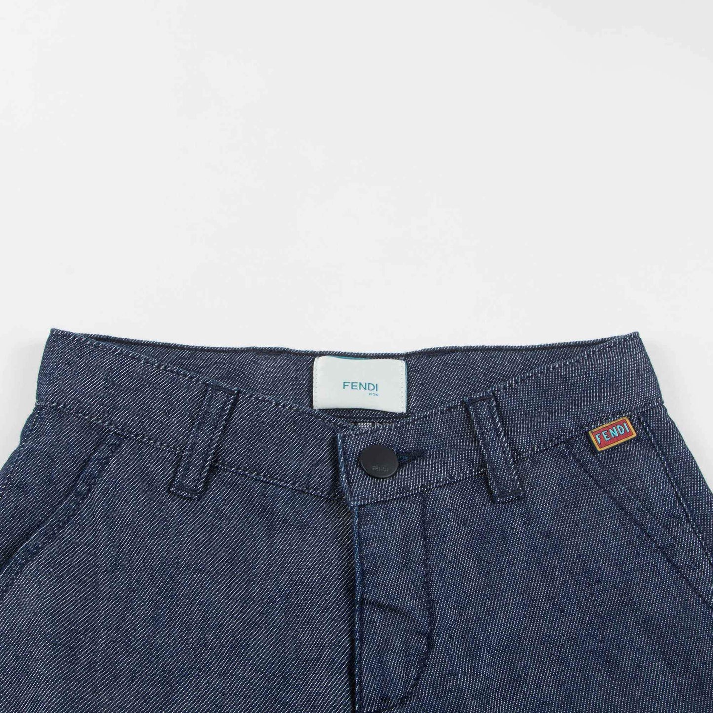 Boys Blue Cotton Bermuda Jeans