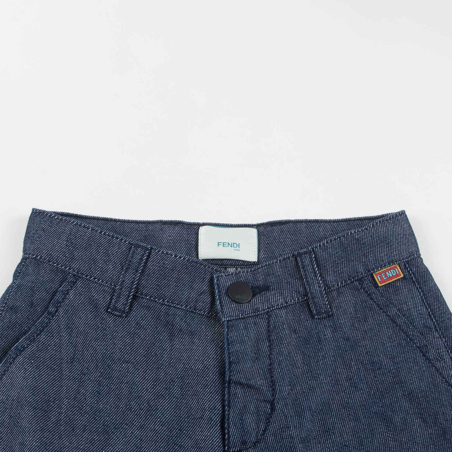 Boys Blue Cotton Bermuda Jeans