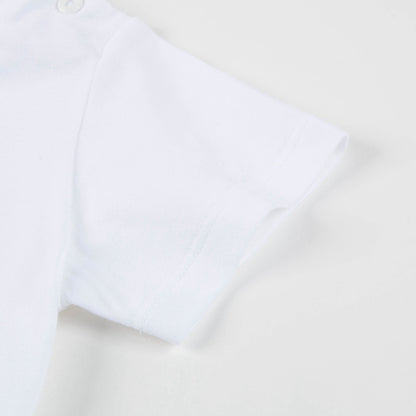 Baby Boys White Printed Cotton Jersey T-shirt