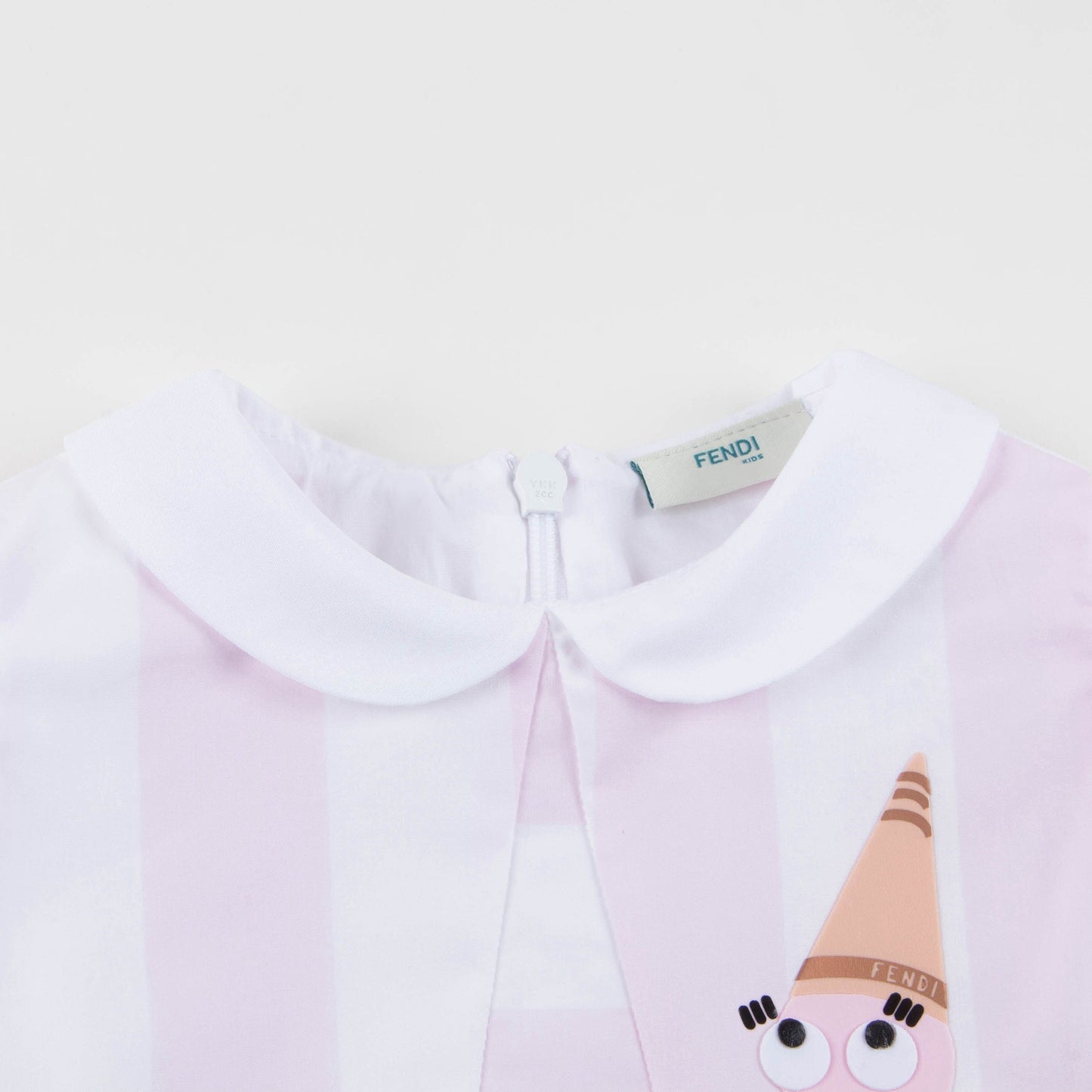 Baby Girls White & Pink Cotton Dress