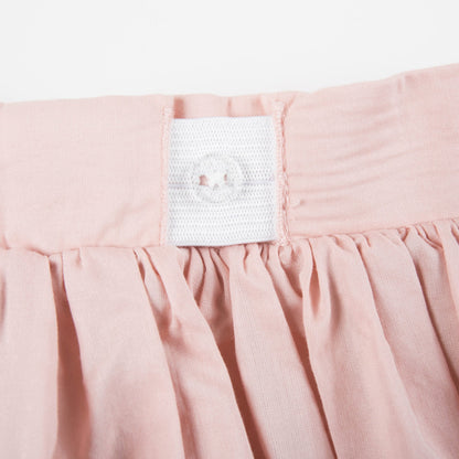 Girls Pink Flower Printed Skirt