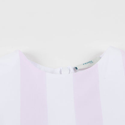 Baby Girls White & Multicolor Printed Dress