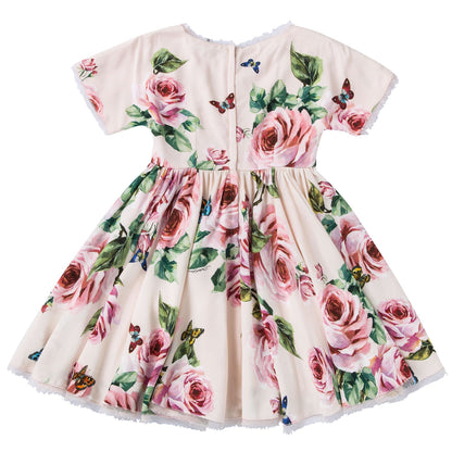 Baby Pale Pink & Rose "Butterfly" Dress