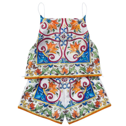 Girls Blue & Green "Maiolica"  Hot Suit