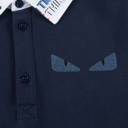 Boys Blue Cotton Polo Shirt