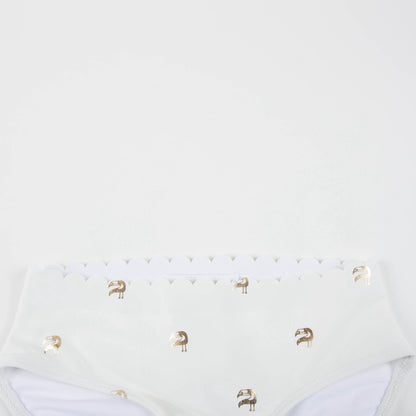 Girls Off White Polyamide Swimwear