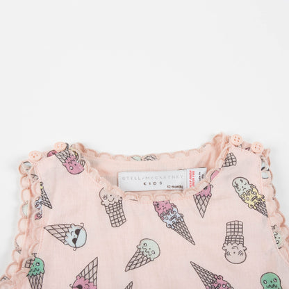 Baby Girls Pink Icecream Printed Dress