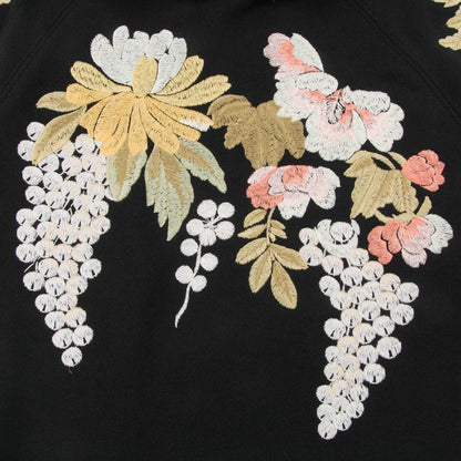 Girls Black Multicolor Sweatshirt