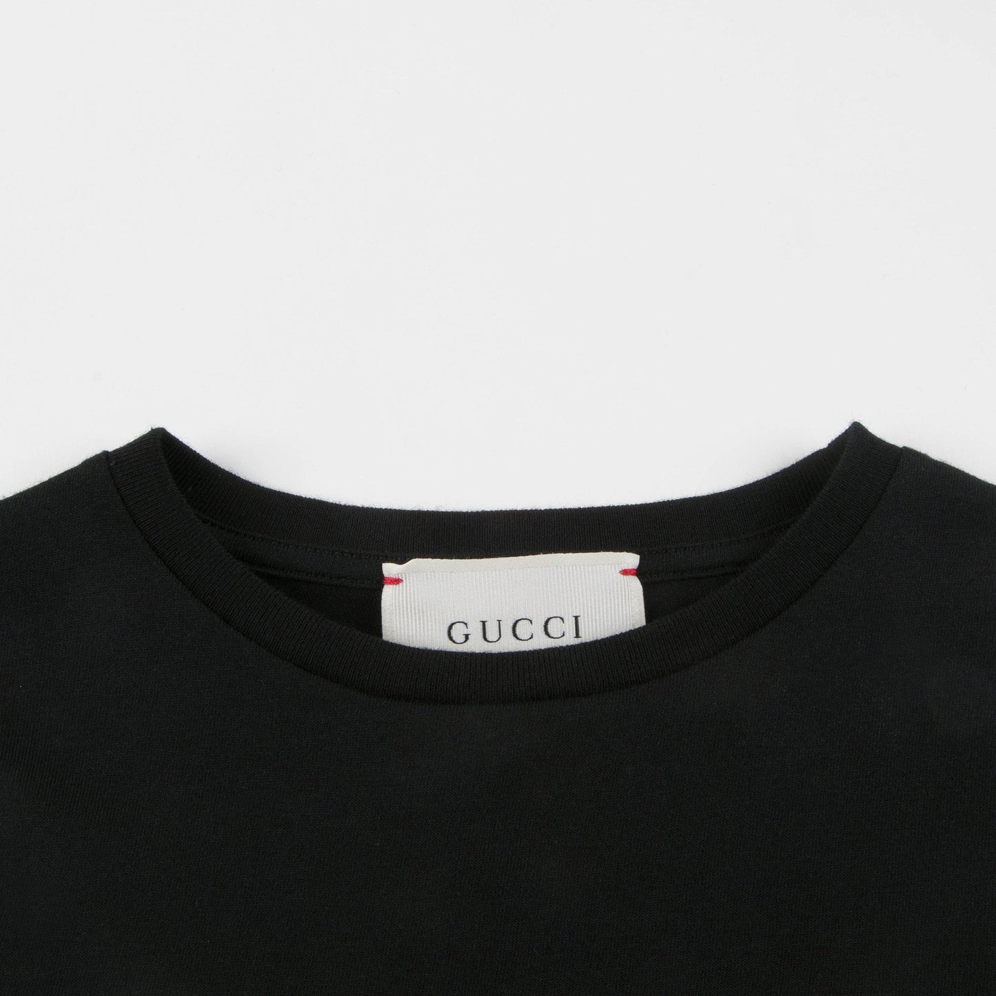 Girls & Boys Black Logo Cotton T-shirt