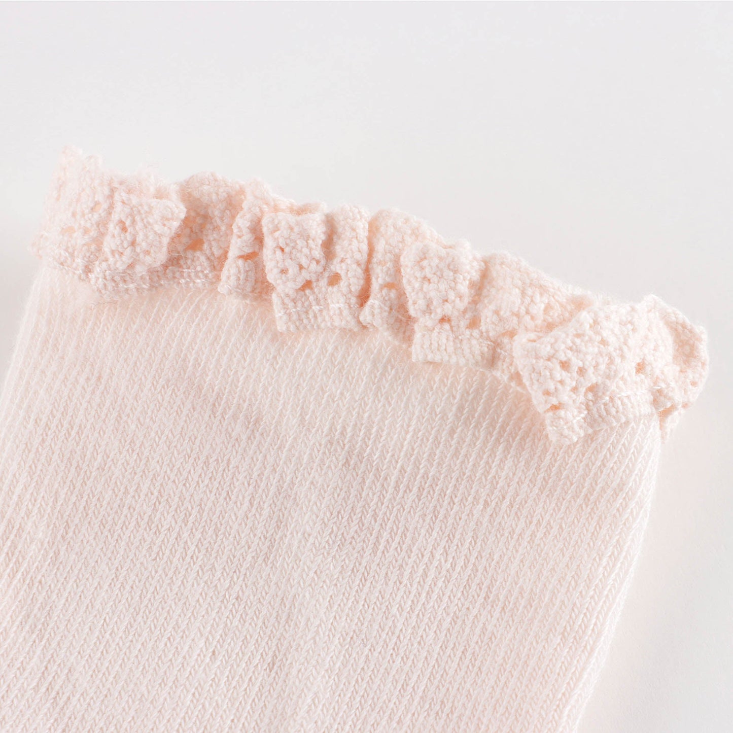 女童粉色棉袜