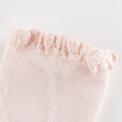 女童粉色棉袜