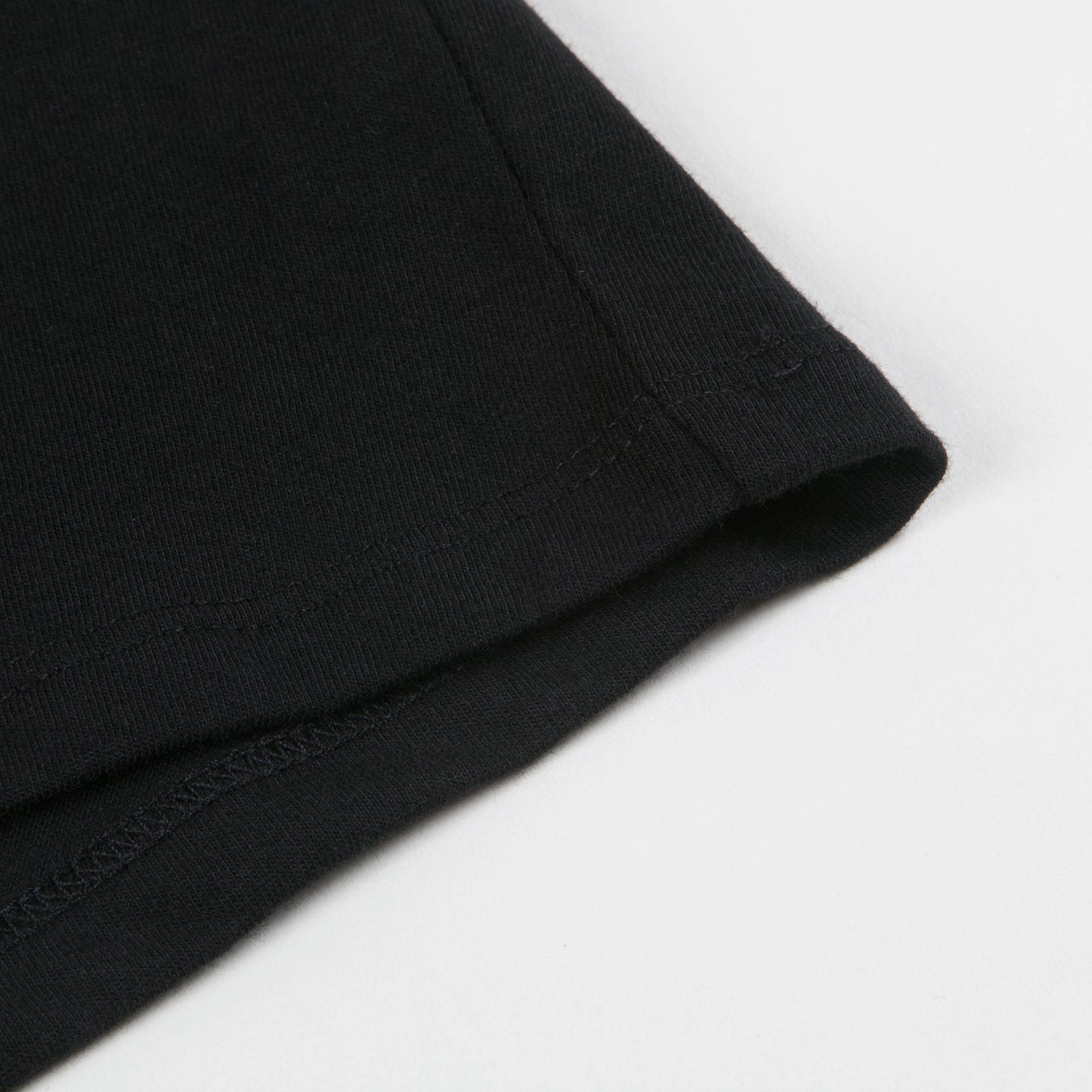 Girls & Boys Black Logo Cotton T-shirt
