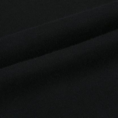 Girls & Boys Black Logo Cotton T-shirt