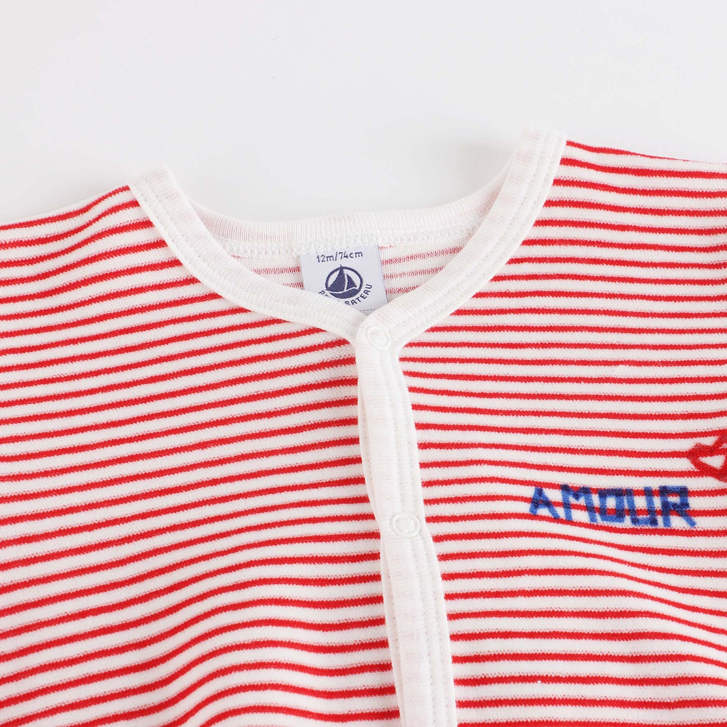 婴儿白色印花棉连体衣