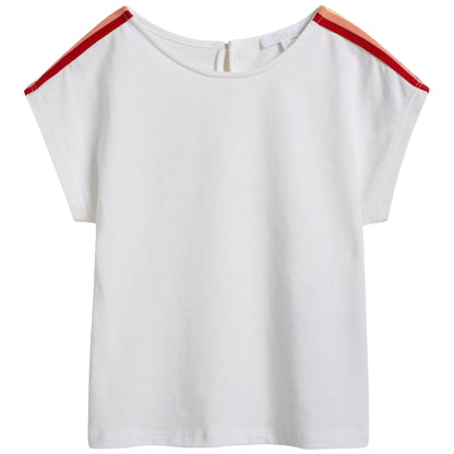 Girls Ivory Modal & Cotton T-shirt