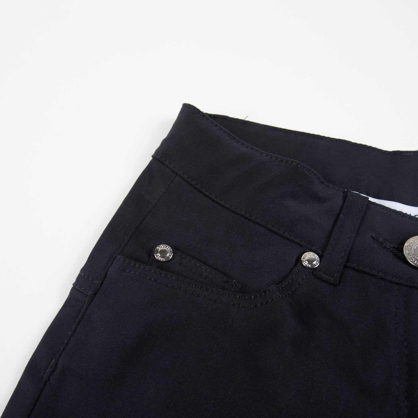 Girls Black Cotton "Star" Jeans