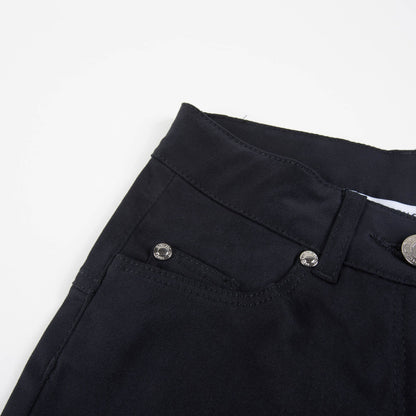 Girls Black Cotton "Star" Jeans