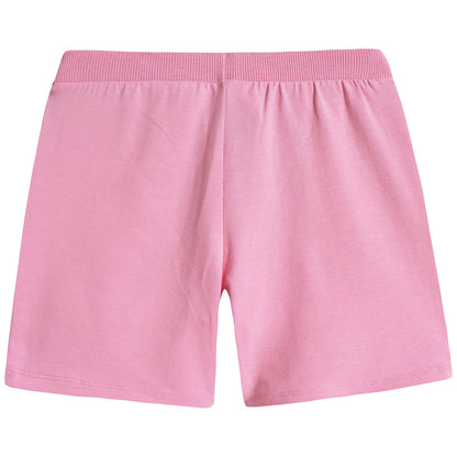 Baby Boys & Girls Ivory & Pink Cotton Shorts Set