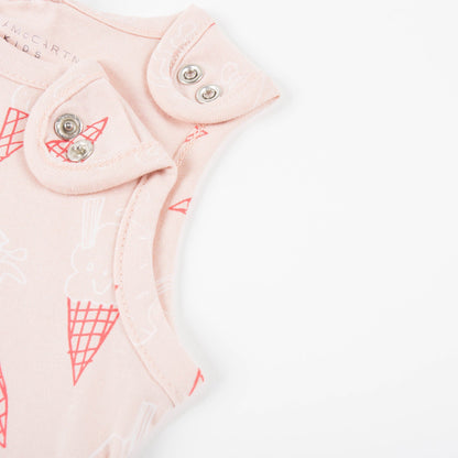 Baby Girls Pink & White Babysuit Two Piece Set
